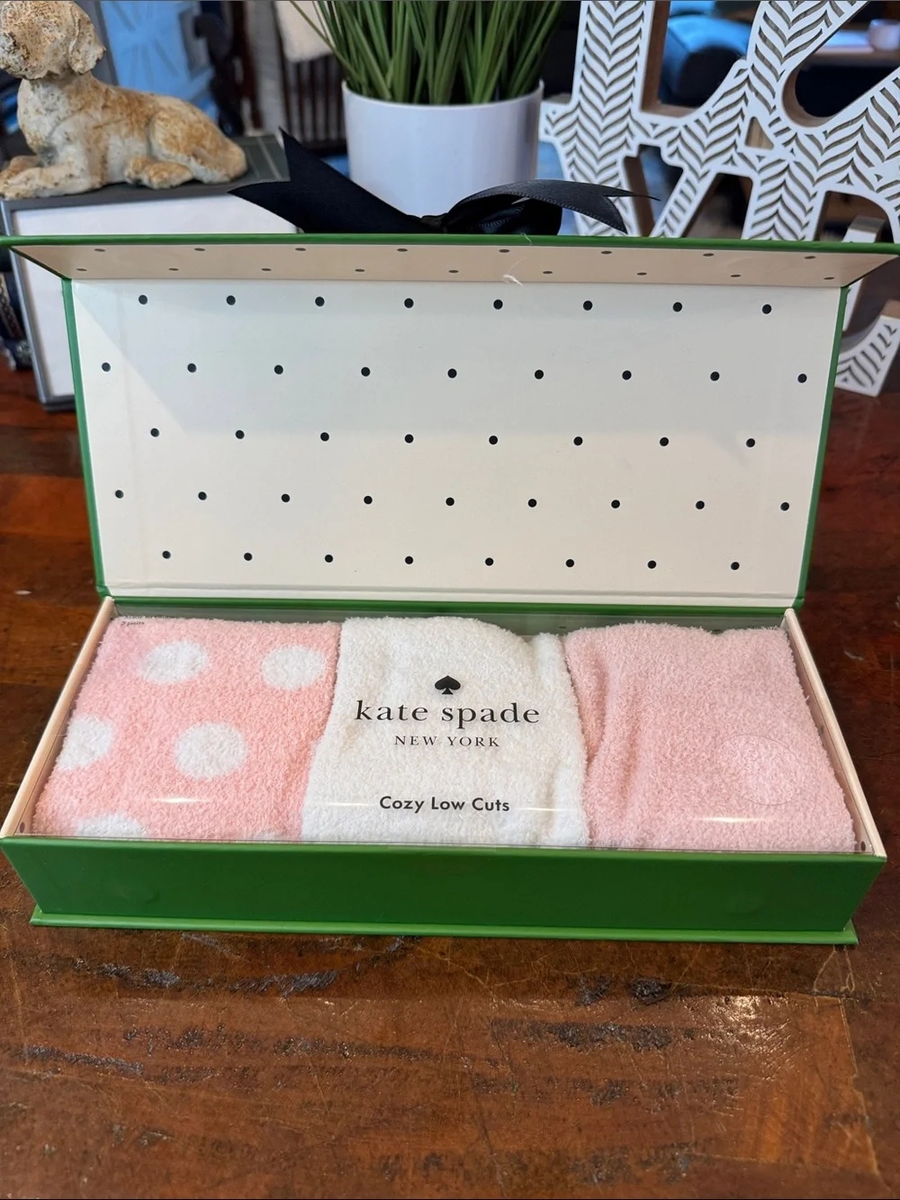 kate spade Pink & Cream Cozy Low Cut Sock Trio